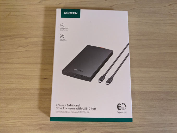 UGREEN 2.5インチ ディスクケース 外箱表